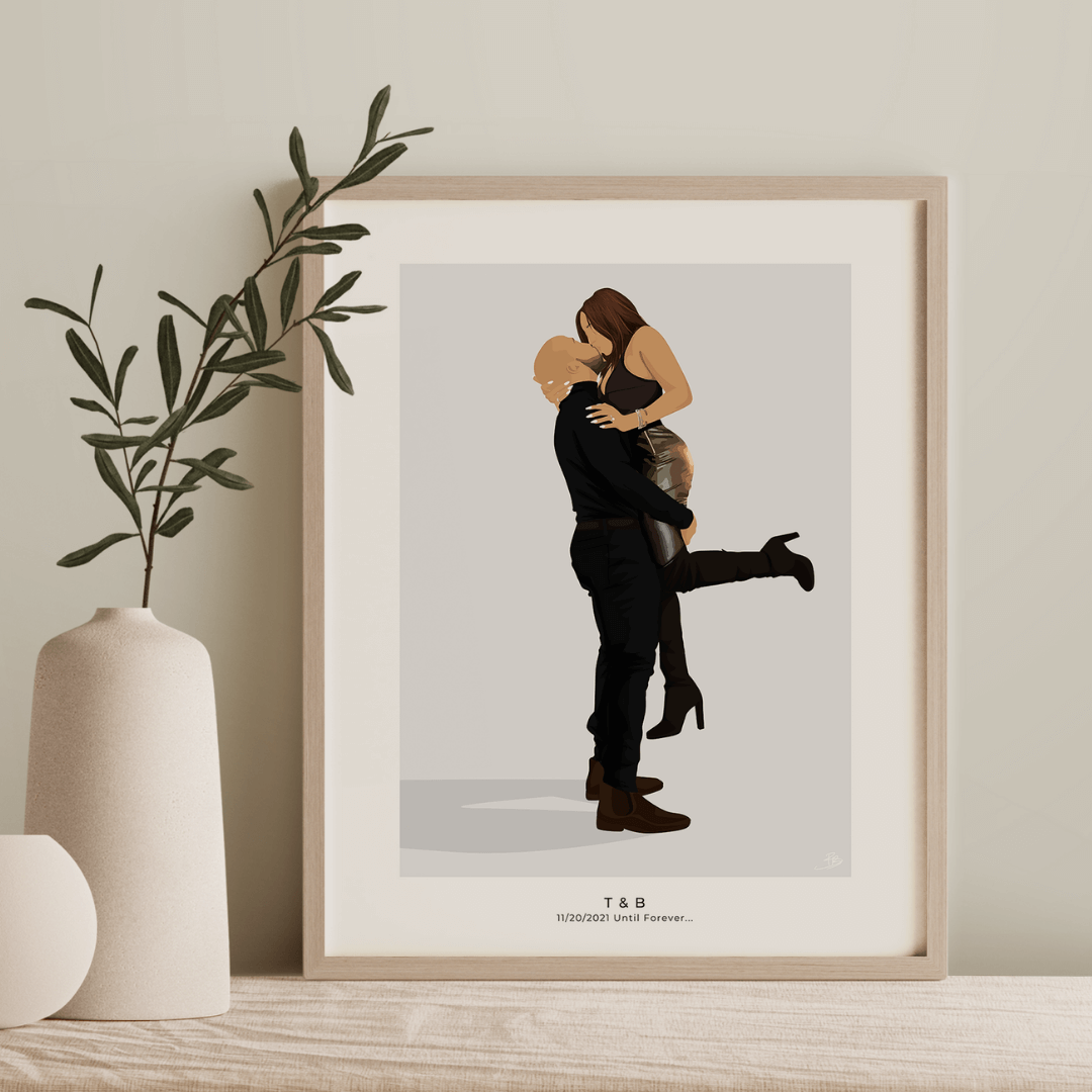 Retrato Minimalista Personalizado - Arte que Conta Sua História