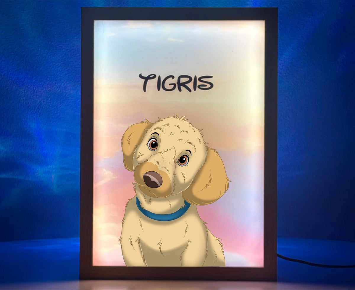Meu Pet, Minha Arte | Quadro Com Led